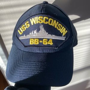 American-Made USS Wisconsin BB-64 Official Military Headwear Cap